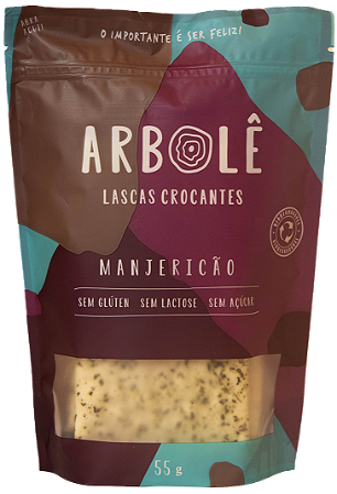 Lascas Crocantes de Polvilho com Manjericão | sem glúten e sem leite '55g