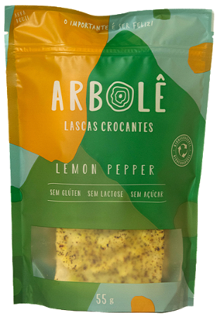 Lascas Crocantes de Polvilho sabor Lemon Pepper | sem glúten e sem leite '55g