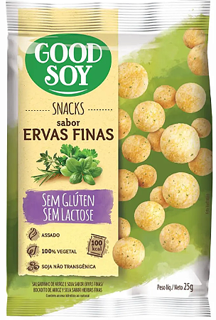 Salgadinho sabor Ervas Finas | sem glúten e sem lactose '25g