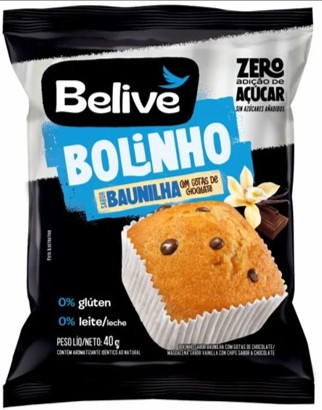 Bolinho Baunilha com gotas de Chocolate | Zero açúcar (40g)
