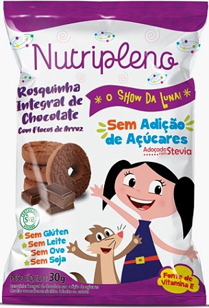 Biscoito Show da Luna | Rosquinha Integral de Chocolate | ZERO Açúcar (30g)