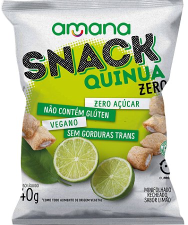 Snack de Quinua com Recheio de Limão | Zero Açúcar (40g)