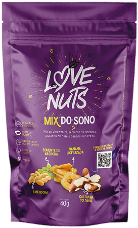 Love Nuts Mix do Sono | Vegano e zero Açúcar (40g)