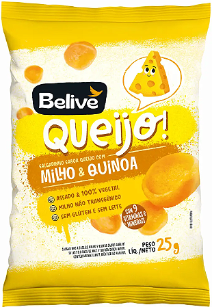 Salgadinho KIDS Queijo com Milho e Quinoa | sem glúten e sem leite '25g