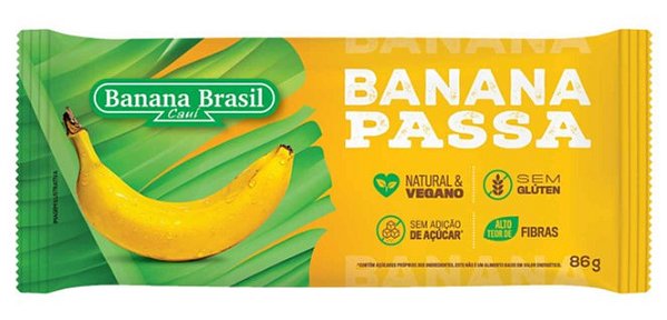 Banana Passa | vegana e sem adição de açúcar '86g