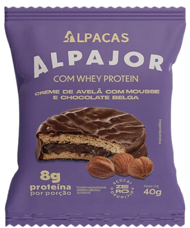 Biscoito tipo Alfajor com 8g de Proteína | Alpajor Zero Açúcar (40g)
