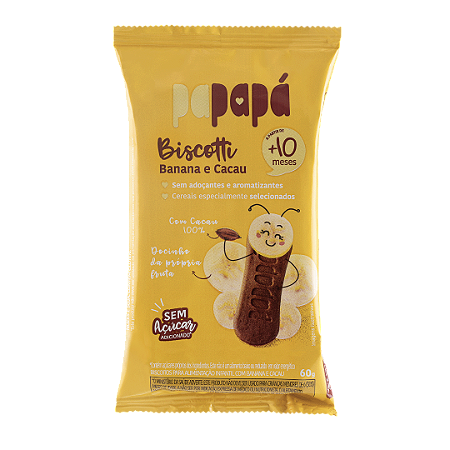 Biscoito Infantil Biscotti Banana e Cacau (60g)