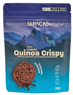 Biscoito Quinoa Crispy cobertos com Chocolate Amargo 70% Cacau | zero glúten (60g)