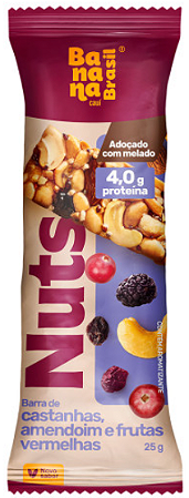 Nuts Barra Castanhas e Frutas Vermelhas | com 4g de Proteína '25g