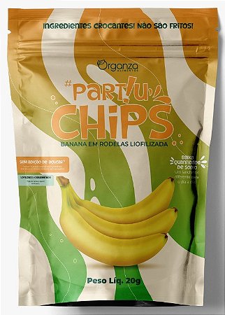 Chips de Banana liofilizada Partiu Chips '20g