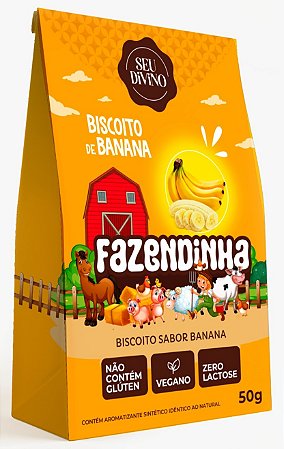 Biscoito Kids de Banana Fazendinha | vegano e sem lactose '50g