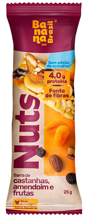 Nuts Barra Castanhas e Frutas | com 4g de Proteína '25g