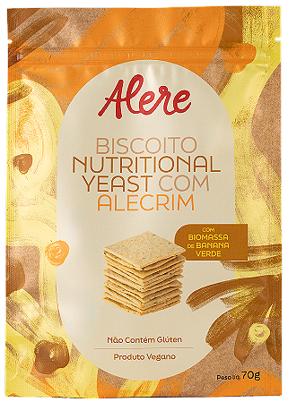 Biscoito Nutritional Yeast com Alecrim | sem glúten e vegano '70g