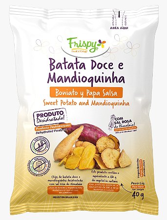 Chips de Batata Doce com Mandioquinha | vegano e sem glúten '40g
