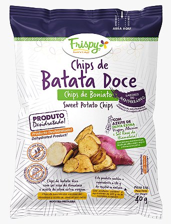 Chips de Batata Doce sabores do Mediterrâneo | vegano e sem glúten '40g