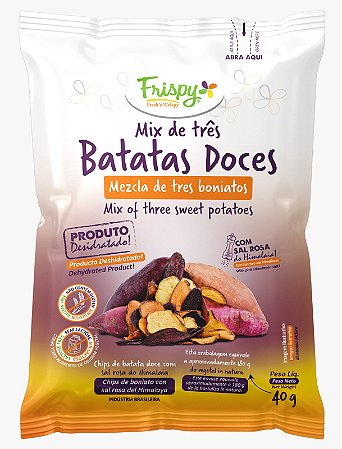 Chips Mix de 3 Batatas Doces | vegano e sem glúten '40g