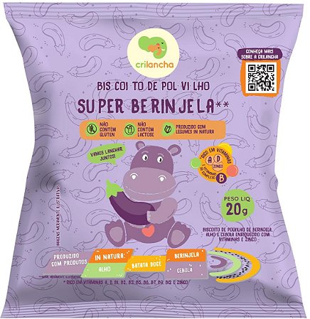 Biscoito de Polvilho super Berinjela | sem glúten e sem leite '20g