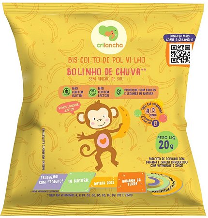 Biscoito de Polvilho Bolinho de Chuva | sem glúten e sem leite '20g