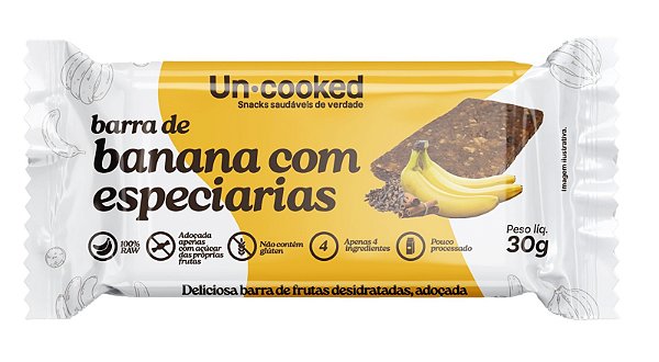 Barra de Frutas Banana com especiarias | sem glúten e sem adoçantes '30g