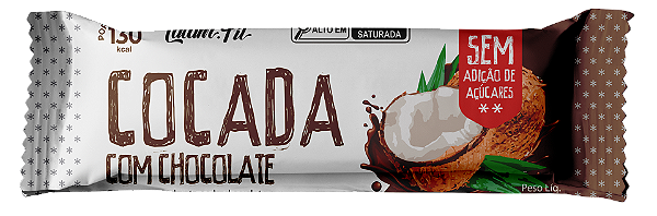 Cocada com cobertura de Chocolate | sem lactose e zero adição de açúcar '25g