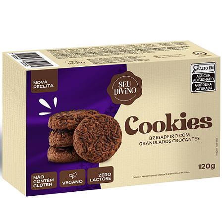 Cookies Brigadeiro com Granulados Crocantes | vegano e sem glúten '120g