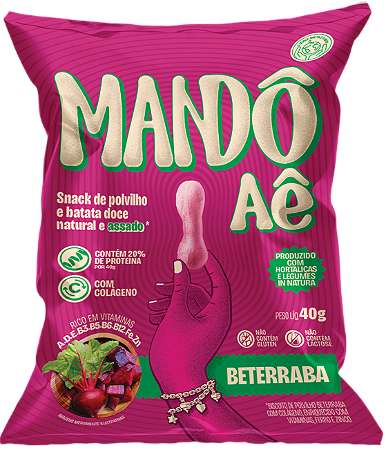 Biscoito de Polvilho Beterraba | 9g de proteína e sem leite '40g