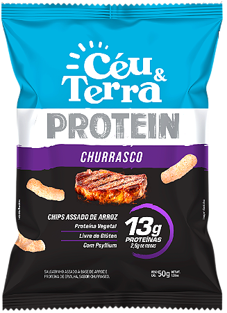 Chips Proteico sabor Churrasco 12g proteína | Céu e Terra '50g