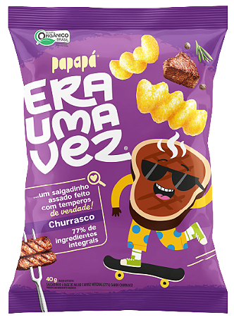 Salgadinho Kids Churrasco 'Era Uma Vez' da Papapá '40g