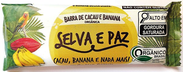 Barra Orgânica de Banana e Nibs de Cacau | Selva e Paz '30g