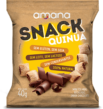 Snack de Quinua com Recheio de Chocolate (40g)