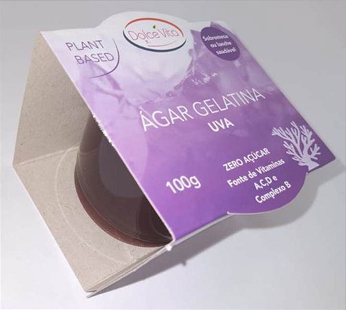Gelatina de Algas sabor Uva | Sobremesa Vegana (100g)