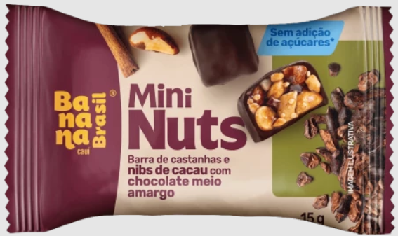 Bombom Mini Nuts Castanhas e Chocolate meio amargo | sem adição de açúcar '15g