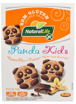 Biscoito Panda Kids Baunilha e Cacau | Sem glúten e sem leite ' 100g