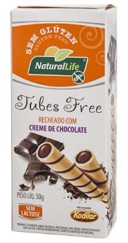 Canudinho de Wafer com Creme de Chocolate | Tubes Free (50g)