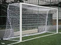 Par Rede gol Futebol Campo fio 5.0mm Nylon Modelo (tradicional tipo véu ) 1.50m Fundo.