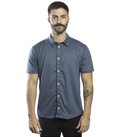 CAMISA MANGA CURTA AZUL