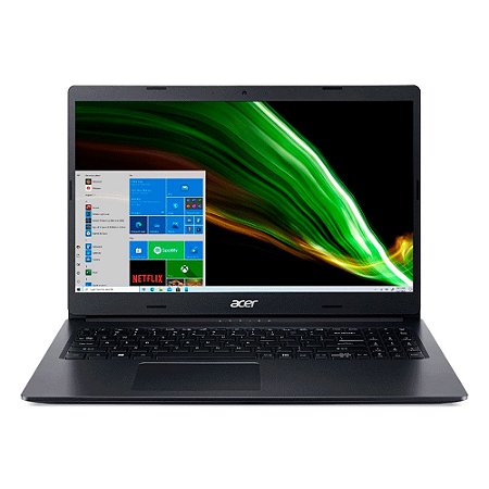 Notebook Acer  Ryzen 7 R7 3700U  8GB 256GB SSD Windows 10 Home Aspire 3 A315-23-R3L9 15.6" Preto