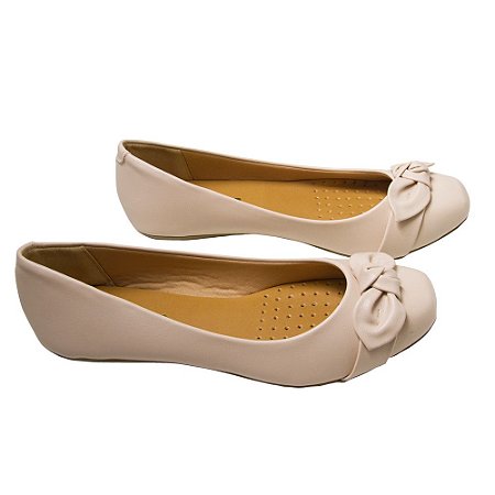 SAPATILHA FEMININA SUACIA NUDE COM LAÇO 33 e 34 - Pequenaflor - Calçados  Femininos para Pés Pequenos - 31 32 33 e 34