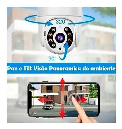 Câmera IP 360 pan e tilt