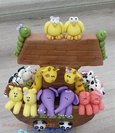 Topo de Bolo A arca de Noé personalizado