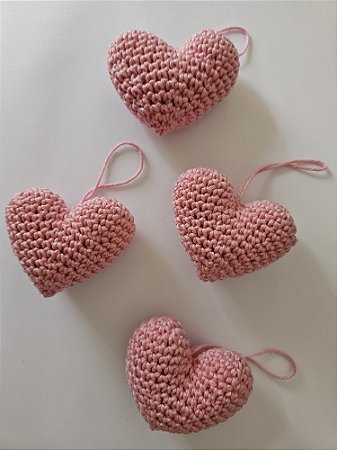 10 Lembrancinha coração crochê amigurumi chaveiros