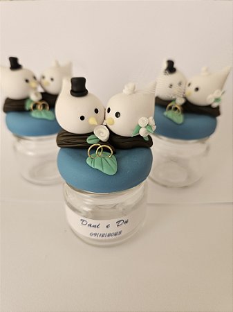 10 Potinhos lembrancinhas casamento pombinhos