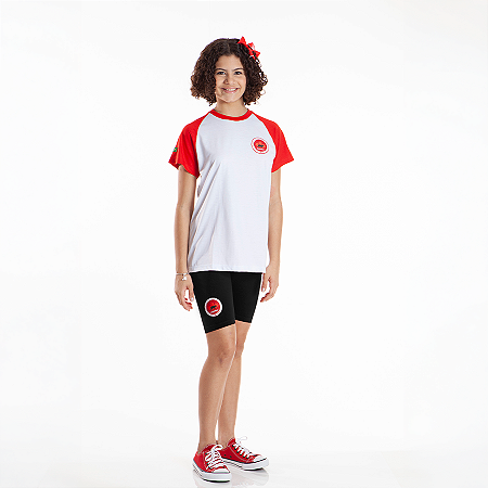 Bermuda Ciclista Preta Feminina Fundamental Uniforme Maple Bear