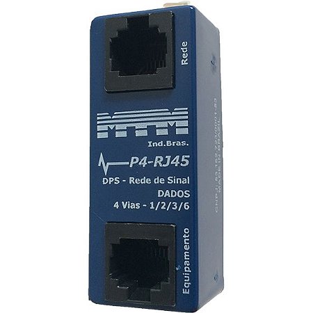 Protetor de surto DPS MTM para rede Ethernet RJ45 - P4-RJ45