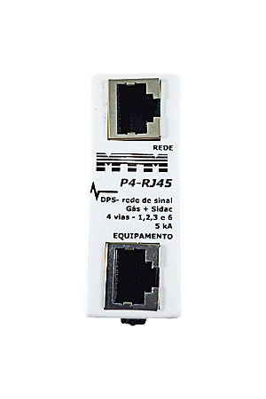 DPS hib. 3 est., sinal, 4 vias, 12 V, 5 kA-C.Tel. base tec. digital - conexao RJ-45