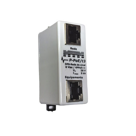 Protetor De Surto Raio Dps Mtm P-poe-T3 Ethernet Hi-Poe Rj45