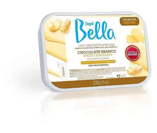 CERA DEPILATORIA DEPIL BELLA CHOCOLATE BRANCO 200GR
