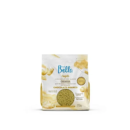 CERA DEPILATORIA DEPIL BELLA CONFETE CHOCOLATE BRANCO 250G