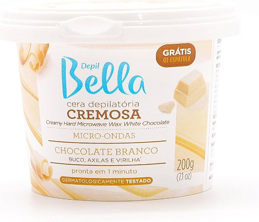 CERA DEPILATORIA MICRO-ONDAS DEPILBELLA CHOCOLATE BRANCO 200G