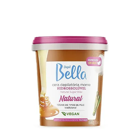 CERA HIDROSSOLUVEL DEPIL BELLA NATURAL 600G